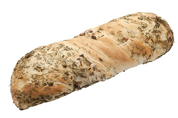 Image showing loaf of bread with herbs