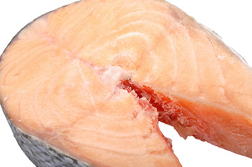 Image showing Frozen salmon steaks