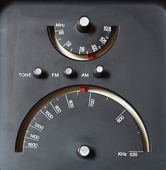 Image showing Old AM radio tuner