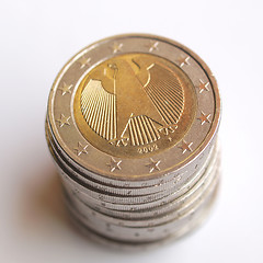 Image showing Euro coins