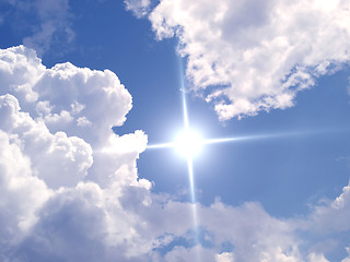 Image showing Blue sky with clouds