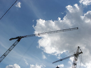 Image showing Building cranes