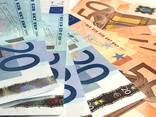 Image showing Euro bankonotes background