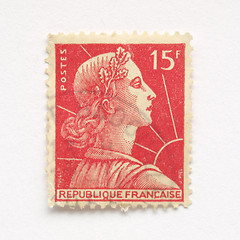 Image showing French stamp