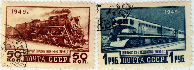 Image showing USSR stamps