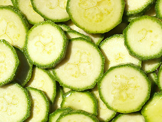 Image showing Courgettes zucchini