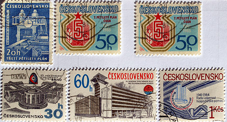 Image showing Czech stamps