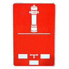 Image showing Fire hydrant sign
