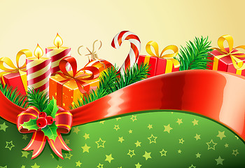 Image showing Christmas decorative background