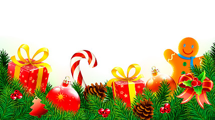 Image showing Christmas decorative background