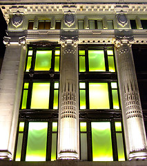 Image showing Green windows