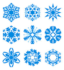 Image showing Vector snowflakes