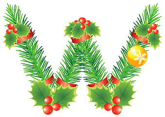 Image showing Ñhristmas Letter W