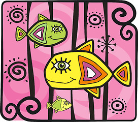 Image showing Decorative fishes