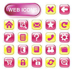 Image showing Vector web icon  set