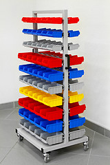 Image showing Colourful workshop cart