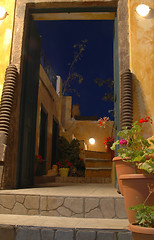 Image showing steps to restaurant at night