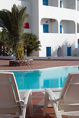 Image showing hotel pool greek islands