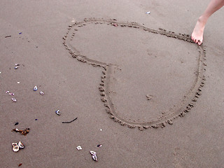 Image showing Beach love