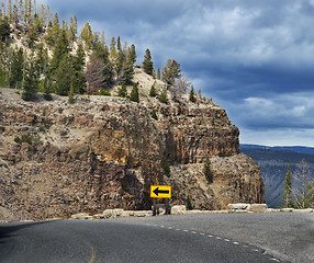 Image showing mountain road curve