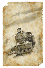 Image showing old train poster