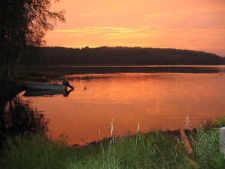 Image showing scandinavian sunset