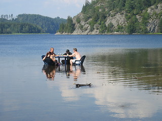 Image showing Sitting in the water