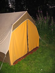 Image showing old tent in the evening