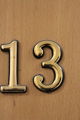 Image showing Number 13 Sign