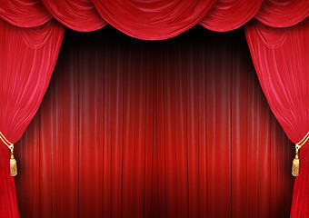 Image showing Stage backdrop of a theater 