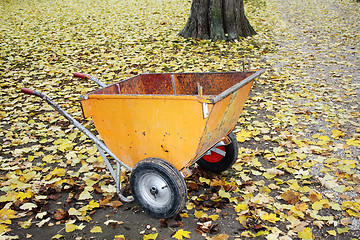 Image showing Wheelbarrow in the Park