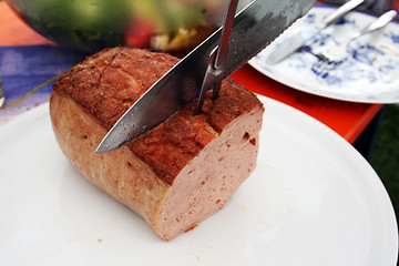 Image showing Loaf sliced