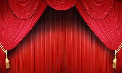 Image showing Curtains of a movie theater 