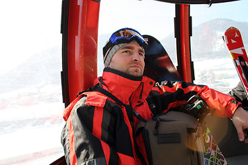 Image showing Young man in ski