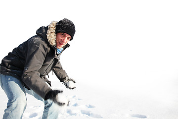 Image showing Man in the Snow