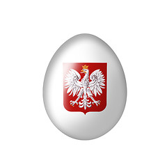 Image showing Egg with a Polish eagle   