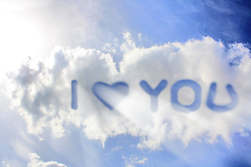 Image showing I love you