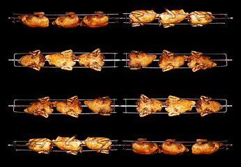 Image showing Grill chicken on a skewer