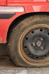 Image showing Flat tire. 