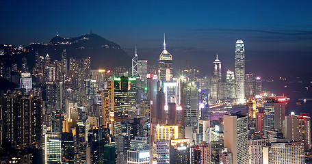 Image showing Hong Kong at night 