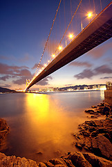 Image showing bridge at sunset moment