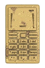 Image showing Wooden mobile phone