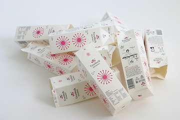 Image showing Empty milk cartons