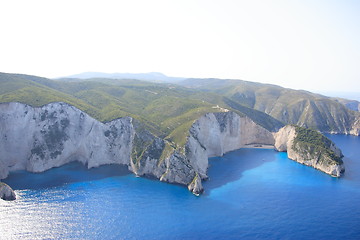 Image showing Aerial view on the island of Zakynthos 