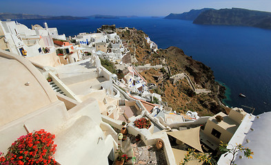 Image showing view of Fira town - Santorini 