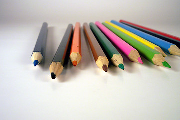 Image showing eleven colored pencils