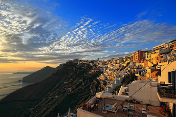 Image showing view of Fira town - Santorini 