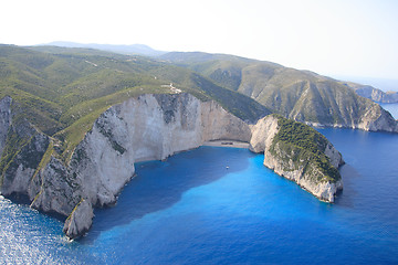 Image showing Aerial view on the island of Zakynthos 