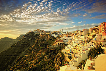 Image showing view of Fira town - Santorini 