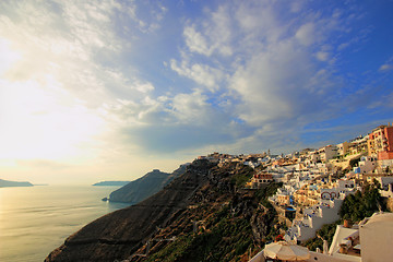 Image showing view of Fira town - Santorini 